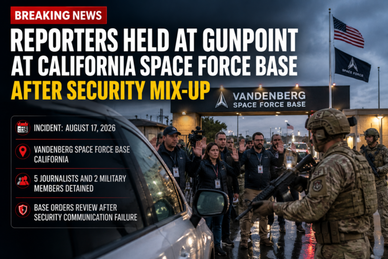 Reporters Held at Gunpoint at California Space Force Base After Security Mix-Up