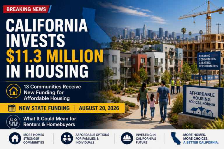 California Awards $11.3 Million to 13 Communities for Affordable Housing: Where the Money Is Going