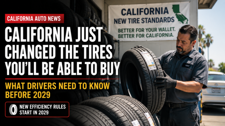 California Just Changed the Tires You’ll Be Able to Buy — What Drivers Need to Know Before 2029